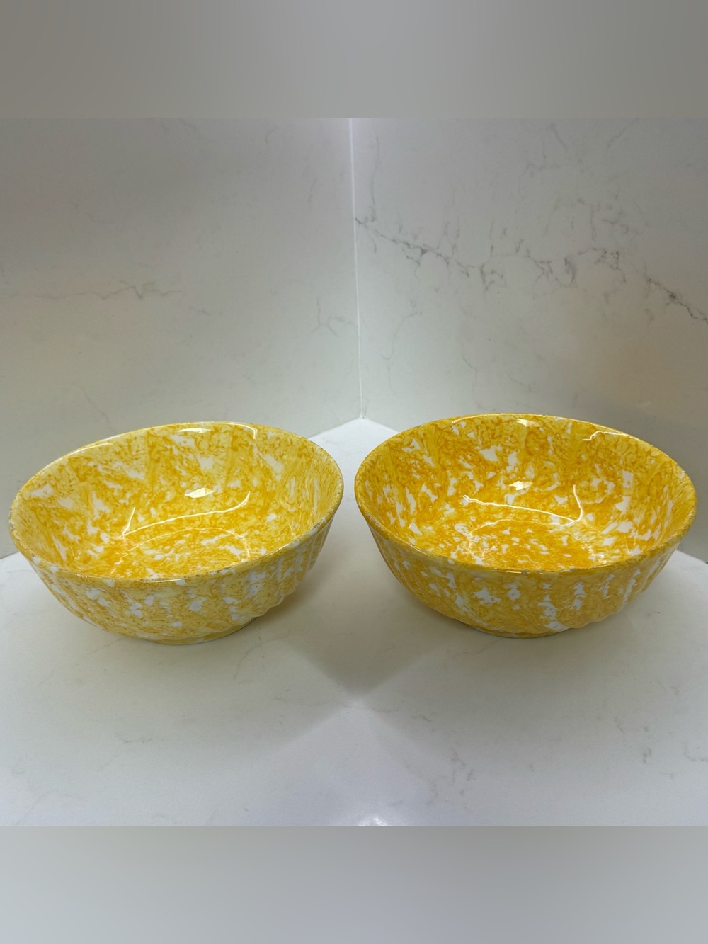 Vintage Stovit Italian Spongeware Mixing Bowl Set 7 Piece Hand Painted Italy - Picture 4 of 16